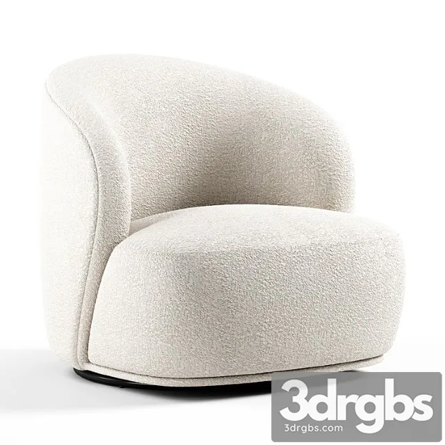 Blancdivoire Lisette Swivel Armchair 3D Model Free