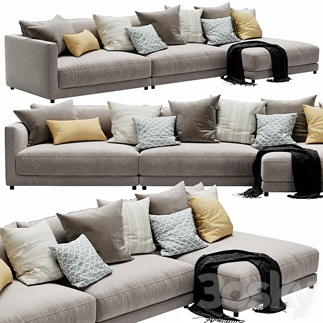 Blanche katarina corner couch 3D Model