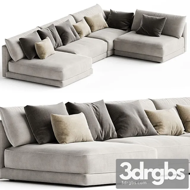 Blanche katarina corner couch sofa n1 2 3D Model Free