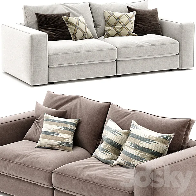Blanche Soho Sofa 3D Model