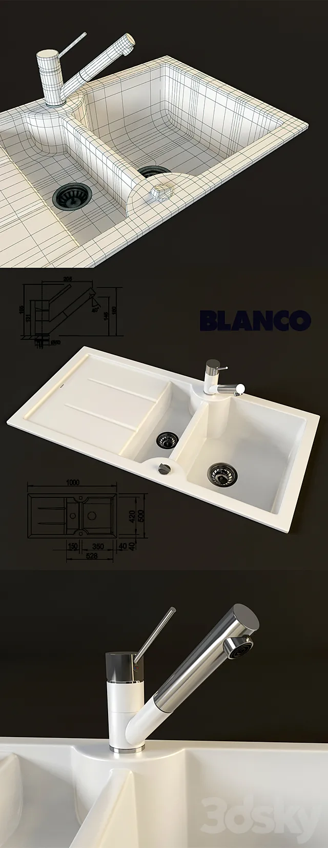 Blanco 6s Idessa Antas-s 3DModel