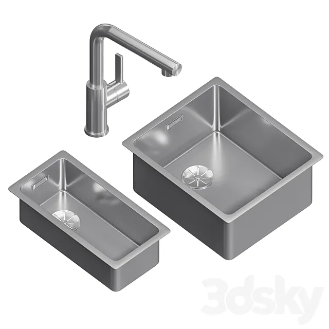 Blanco Andano 180_340 _ IF _ U and Blanco Lanora 3D Model