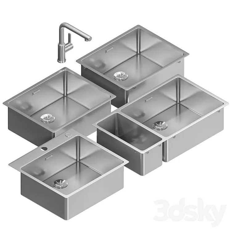 Blanco Andano 500 and Blanco Lanora-S 3D Model Free Download
