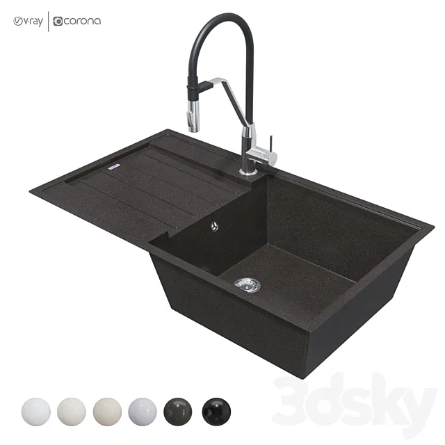 Blanco LEGRA XL 6 S and AM.PM Tender 3D Model