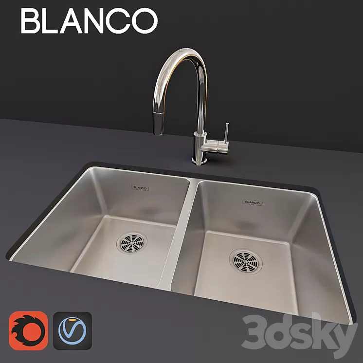 BLANCO Spirit-S + BLANCO ANDANO 340 340-IF 3D Model