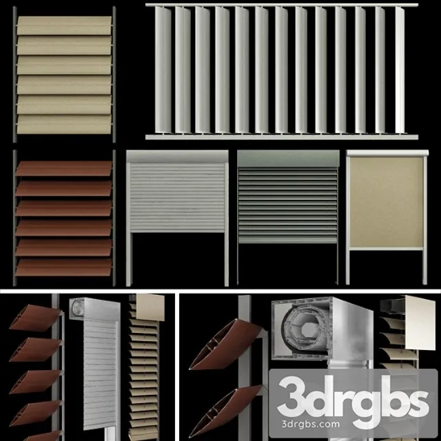 Blinds And Shutters For Windows And Doors 3D Model Free