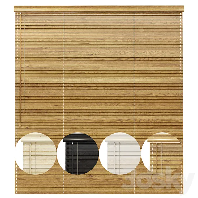 Blinds Wooden 3D Model