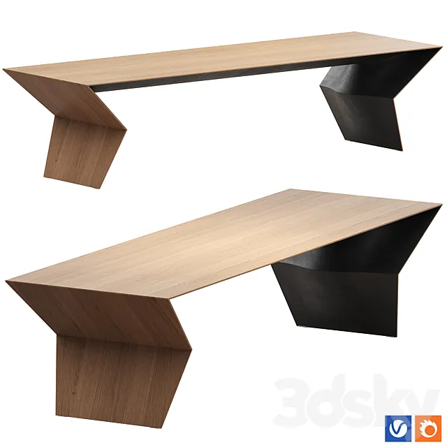 Blitz table by B&b Italia brand 3D Model