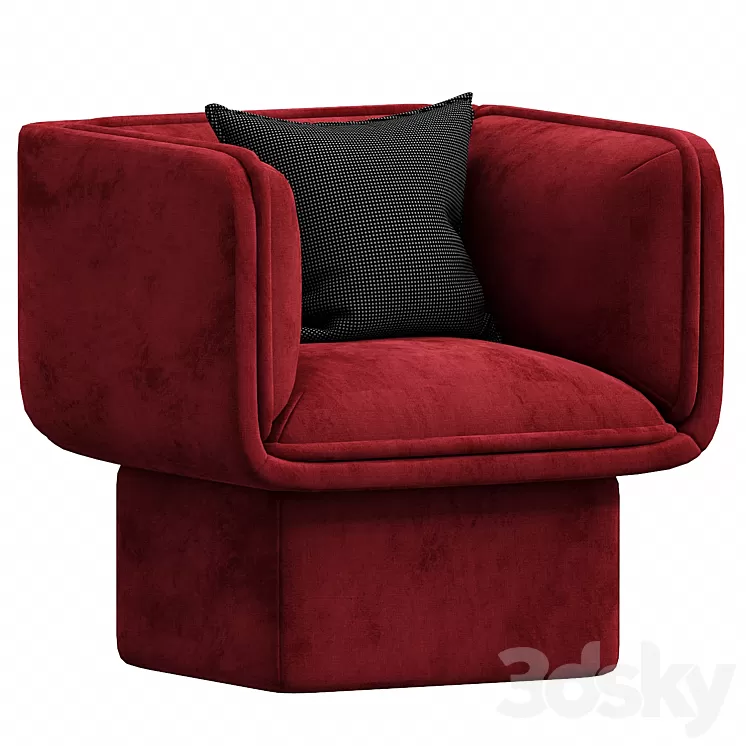 Block armchair by missana 3D Model