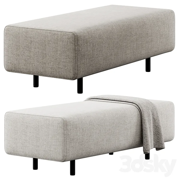 Block Party Lounge Bench by Poppin Free Download
