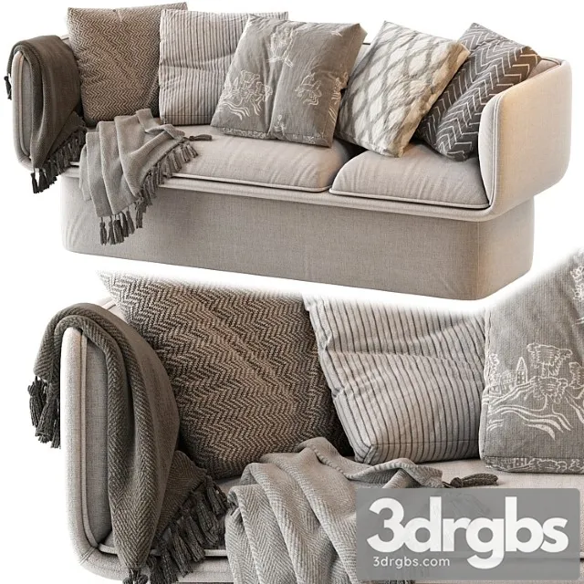 Block sofa by missana 2 3D Model Free