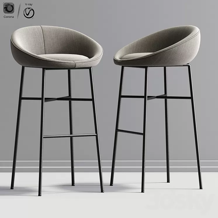 Bloom Bar Stool 3D Model