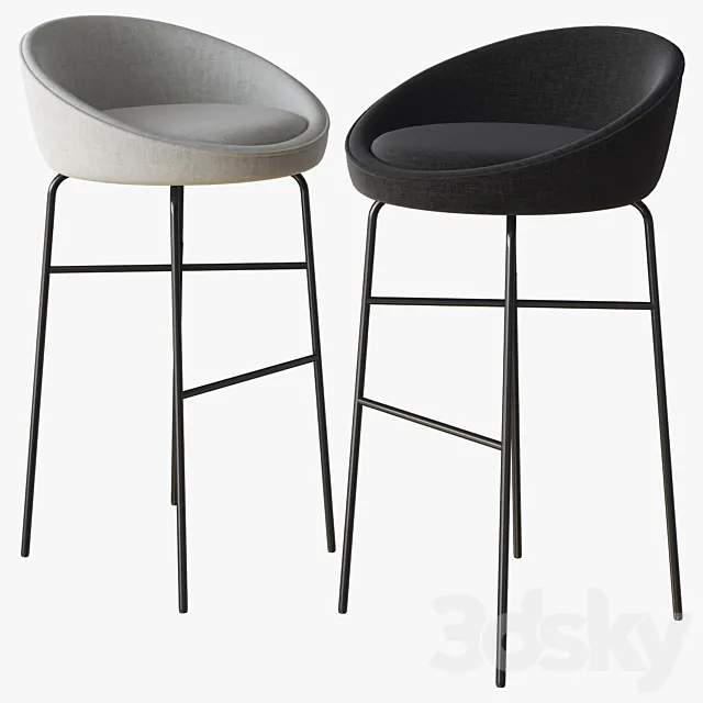 bloom bar stool parla 3D Model