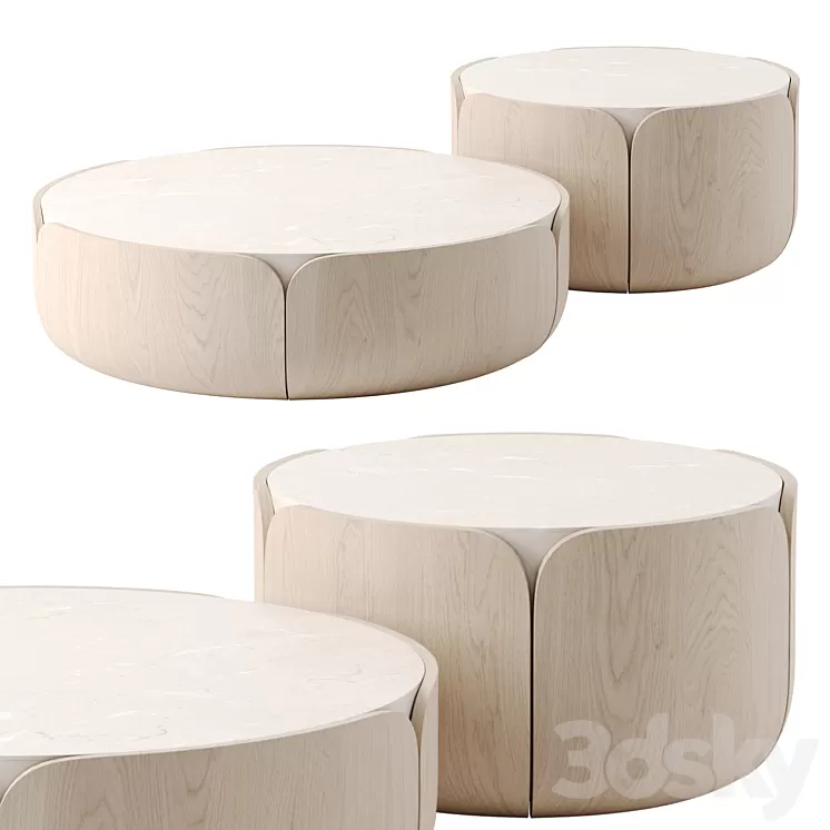 Bloom coffee tables by Milla & Milli 3D Model