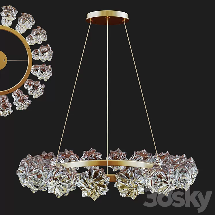 Blossom ring chandelier 3D Model