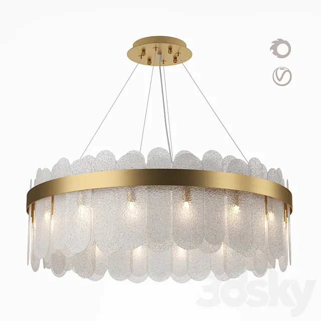 Blount Chandelier Raised. Loft Concept 3DModel