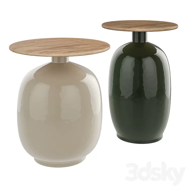 Blow Side Table Set by Gloster 3D Model