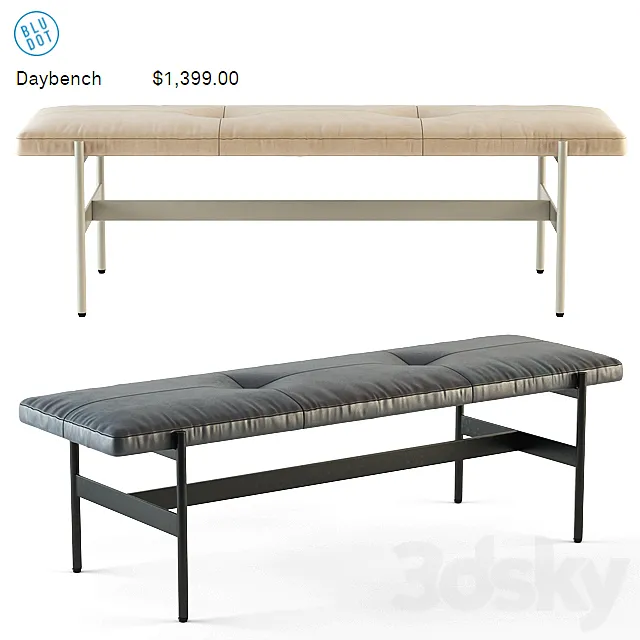 Blu Dot _ Daybench 3DModel