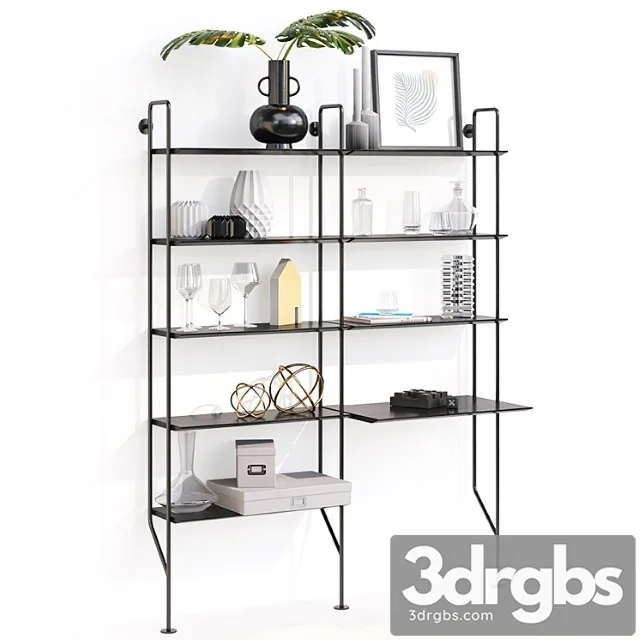 Blu Dot Hitch Bookcase With Desk 3D Model Free