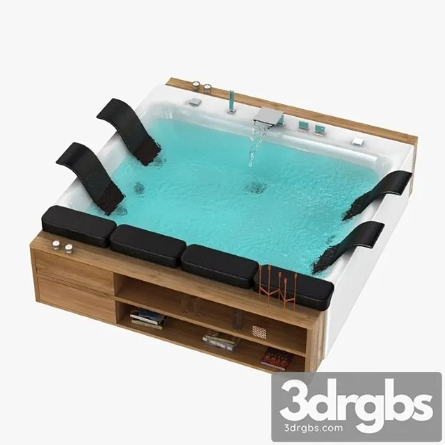 Blubleu Thai Art Bath Jacuzzi 3D Model Free