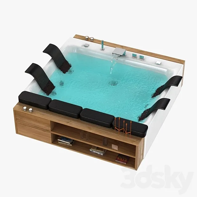 blubleu thai art bath jacuzzi 3D Model