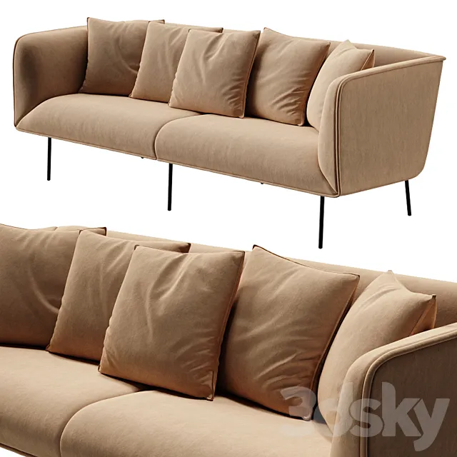 Bludot Dandy Velvet Sofa 3DModel