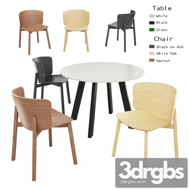 Bludot dining set 1 2 3D Model Free