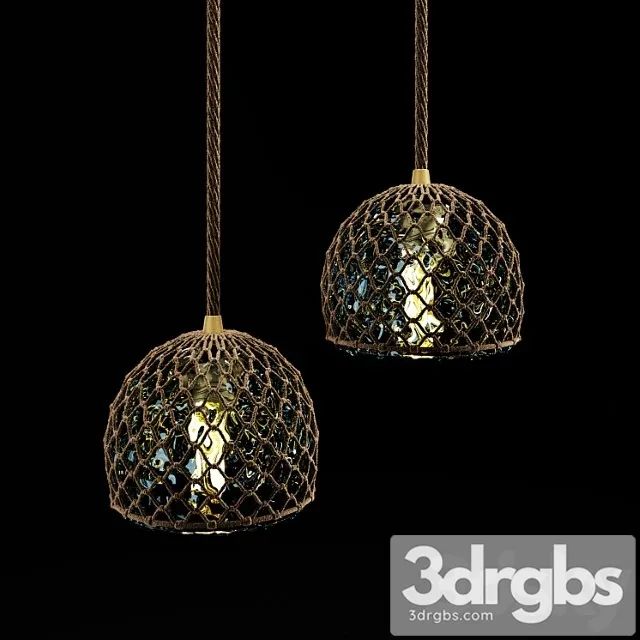 Blue Ball Glass Light 3D Model Free