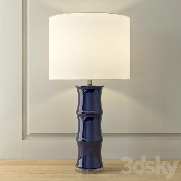Blue ceramic lamp 3D Model