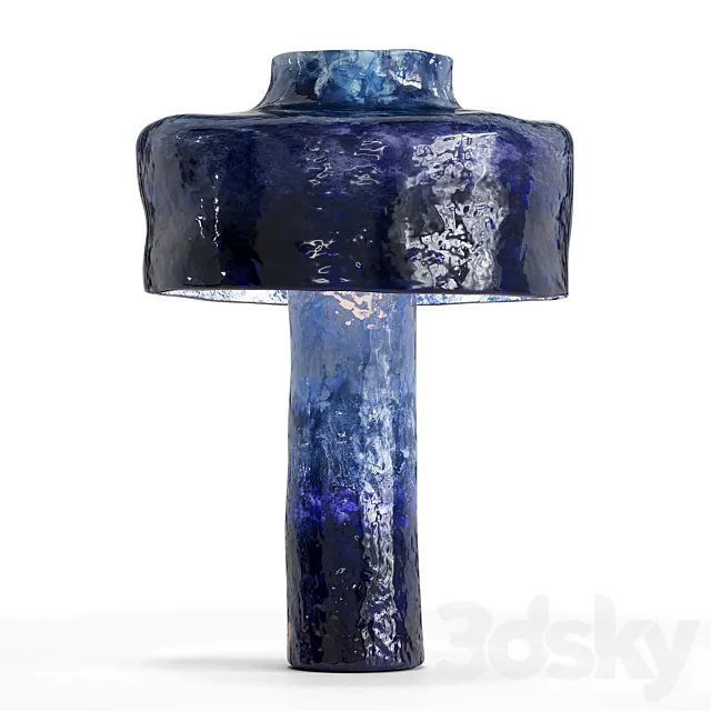 blue ceramic table lamp 3D Model