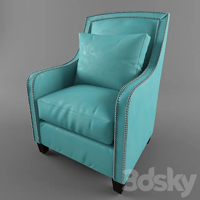 blue leather chair 3DModel