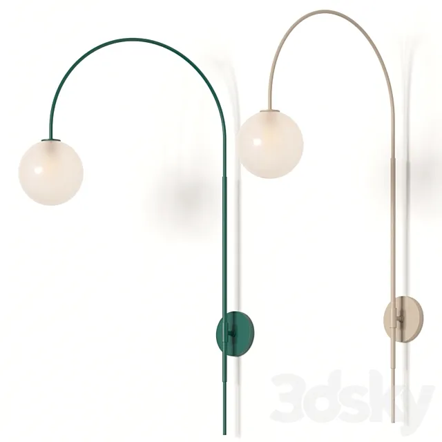 Blueprint Lighting Arc Wall Lamp 3D Model