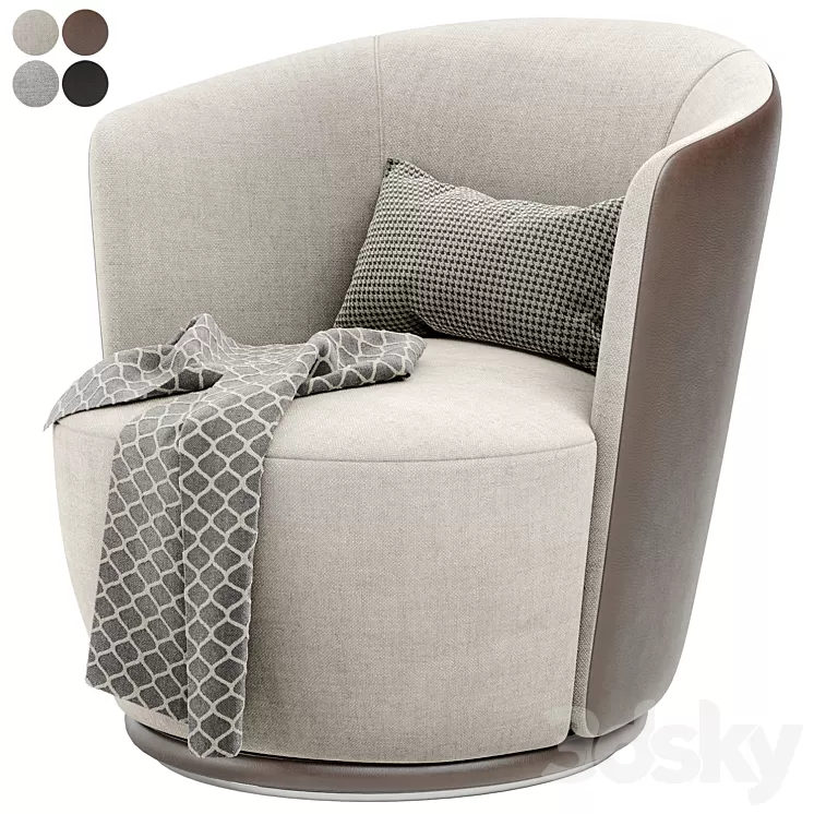 BLUES armchair by Turri design 3D Model