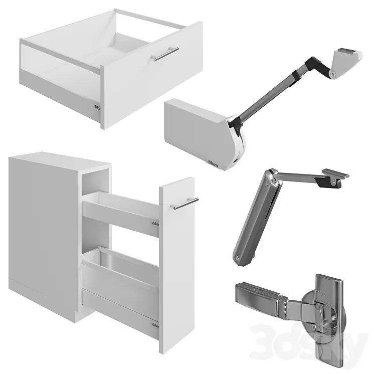 Blum Furniture Fittings 3D Model Free