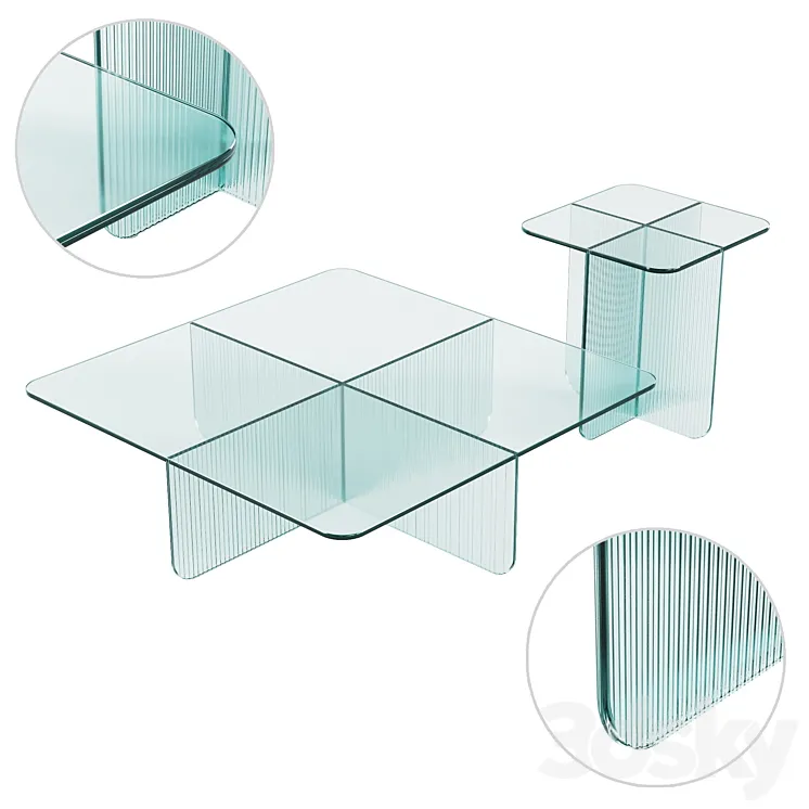 Blur Tables (2 Models) 3D Model Free