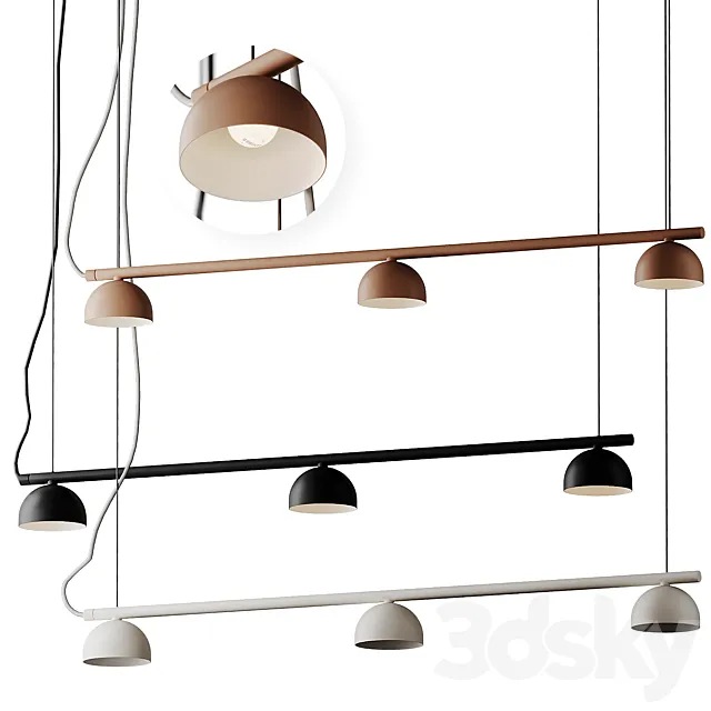 Blush rail 3 pendant lamp from Morten & Jonas Free Download