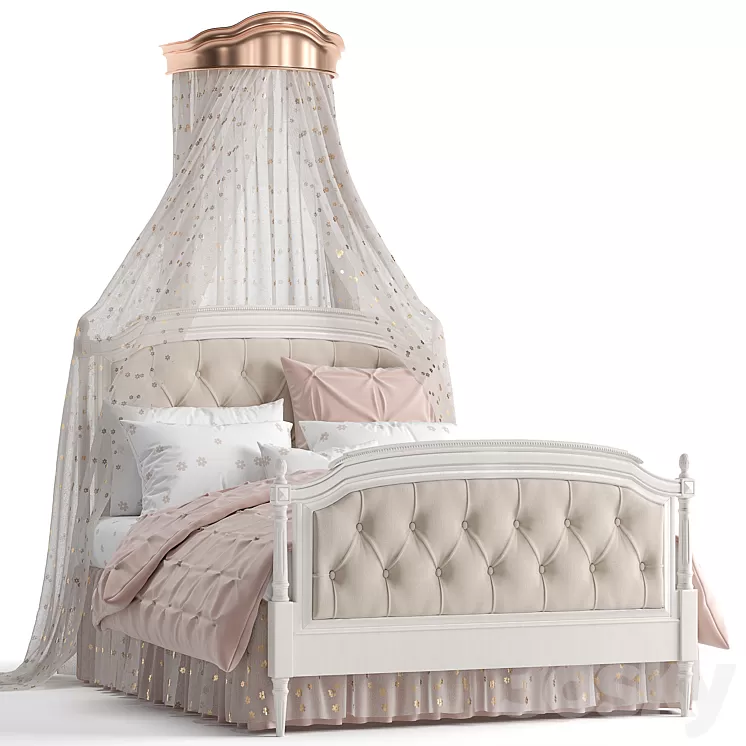 Blythe upholstered bed 3D Model