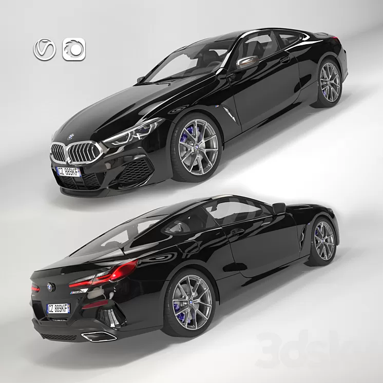 BMW 8 Series M850i coupe 2019 3D Model