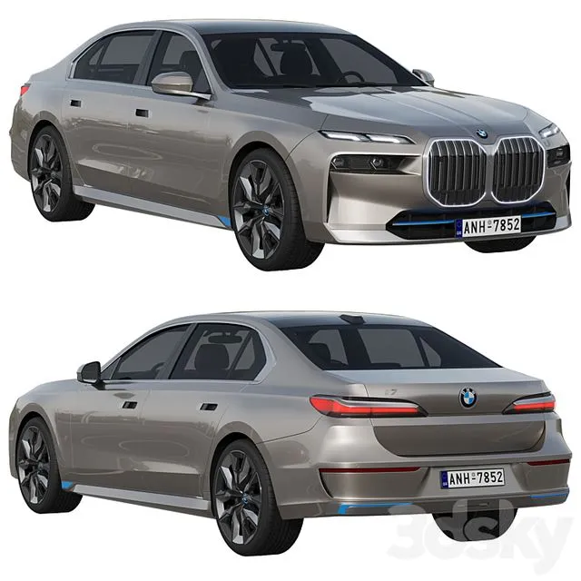 BMW i7 2023 3D Model