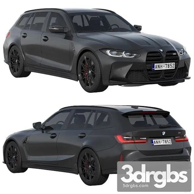BMW M3 Competition Touring 2022 3D Model Free