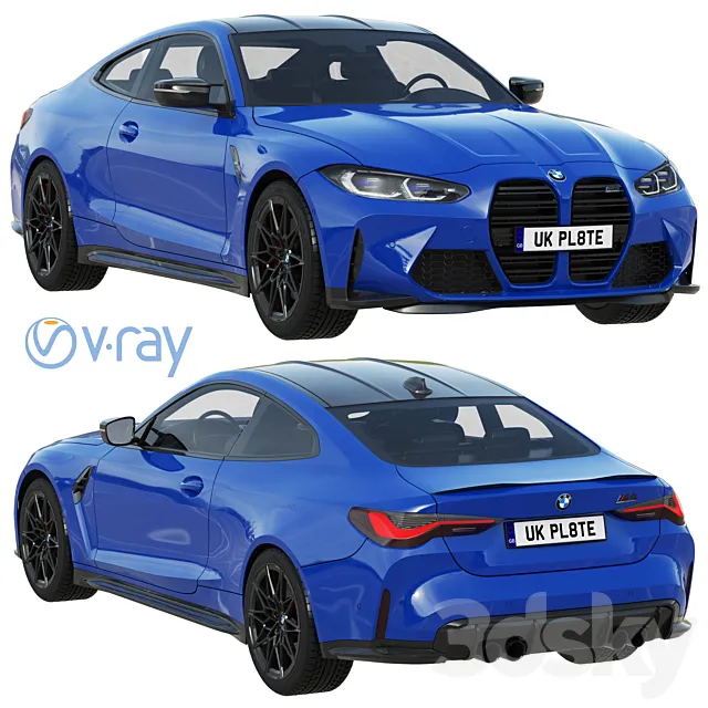 BMW M4 Competition 2021 3D Model