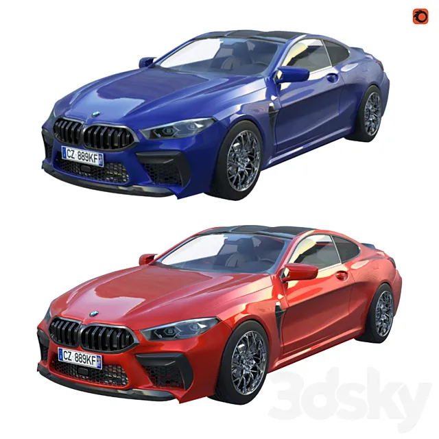 BMW M8 2019 3D Model