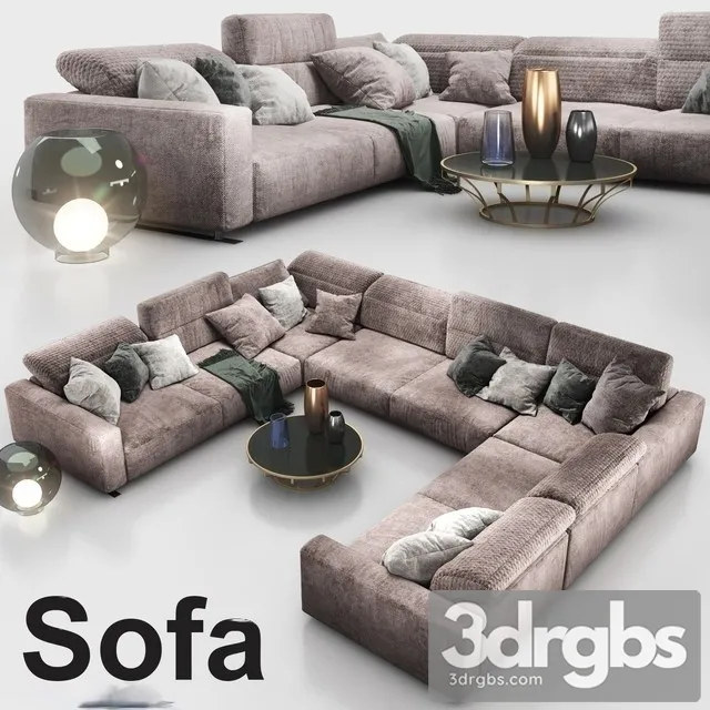 Bo Concept Conner Sofa 3D Model Free