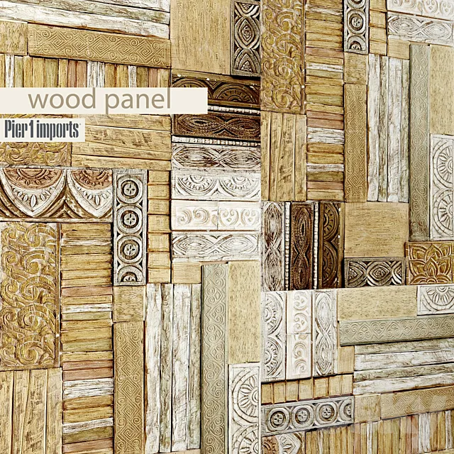 Board decor. Panel carving carved decor wall decor plank panel wooden decor boards wooden wall panel slats 3D Model