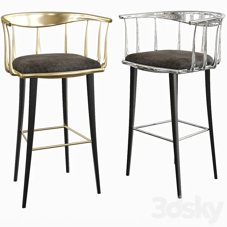 Boca Do Lobo No 11 Bar stool 3D Model Free