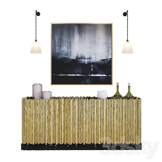 Boca Do Lobo - Symphony Sideboard with decoration 3DModel