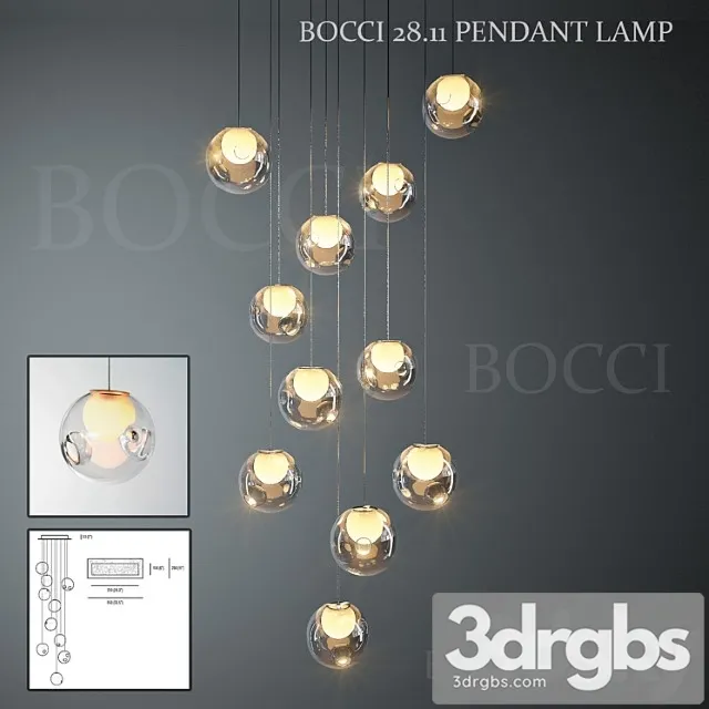 Bocci 28 11 Pendant Lamp Rectangle 3D Model Download