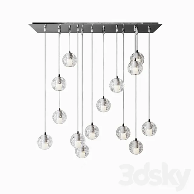 bocci led crystal glass ball 14 designed by omer arbel in 2005 3DModel