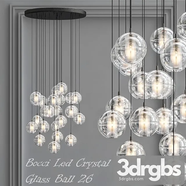 Bocci led crystal glass ball 26 designed by omer arbel in 2005_3 3D Model Free