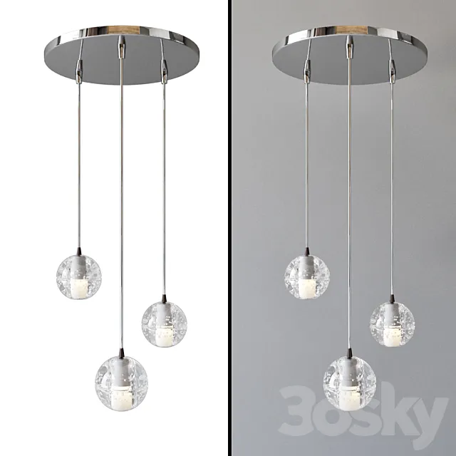 Bocci led crystal glass ball 3 designed by omer arbel in 2005 3DModel